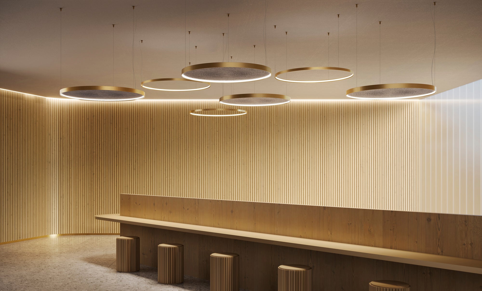 Panzeri Arena Acoustic Pendant Light Luminesy Panzeri Arena Acoustic Pendant Light Luminesy