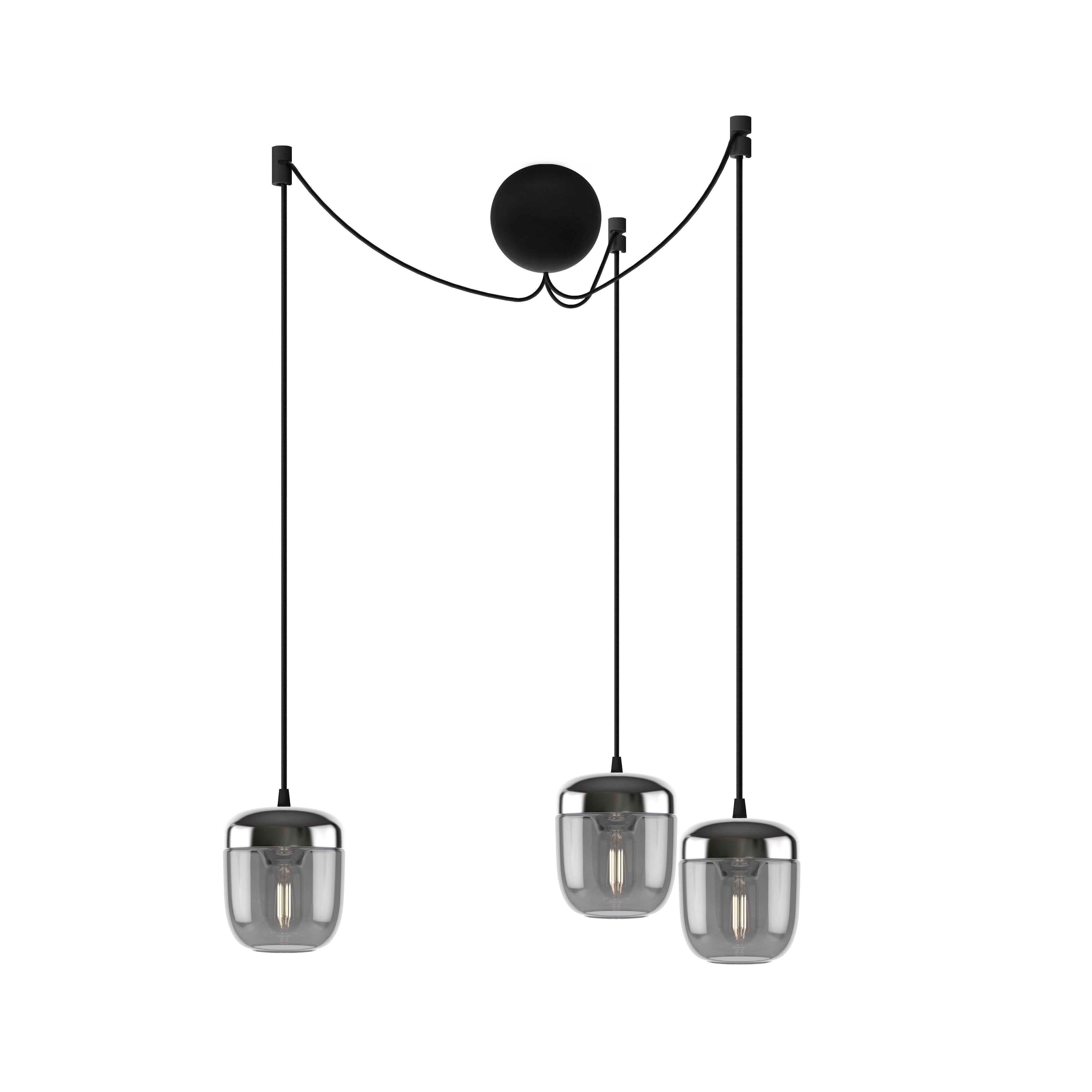 Acorn 3 light set from Umage in Smoked Steel